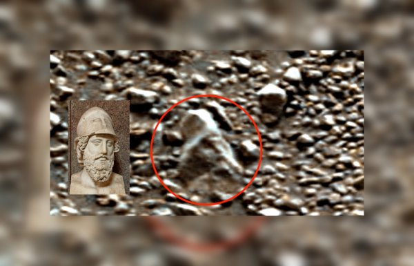 Уфолог нашел на Марсе голову древнеримской статуи