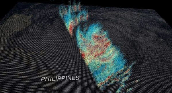 NASA запечатлела смертоносный тайфун «Мангхут» на 3D-фото