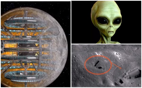 Пришельцы живут в Луне. 300-километровый бункер найден внутри спутника